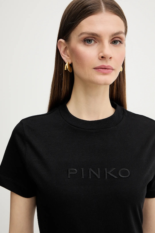 Pinko t-shirt bawełniany czarny 101752.A339