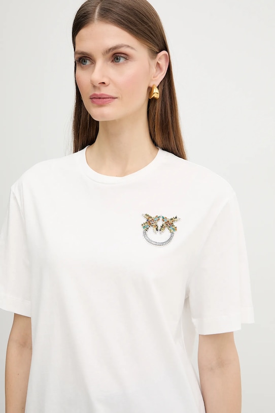 Pinko t-shirt bawełniany biały 105526.A33F