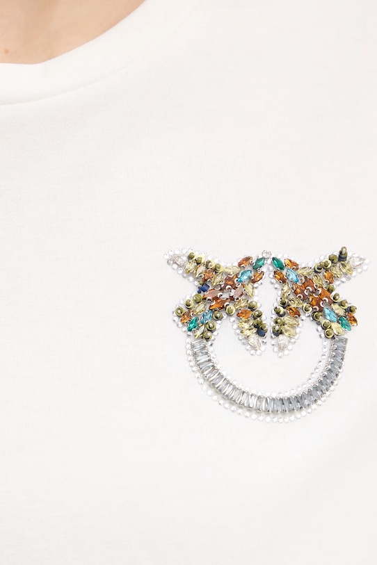 Pinko t-shirt bawełniany 105526.A33F biały