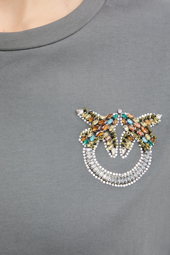Pinko t-shirt bawełniany 105526.A33F szary