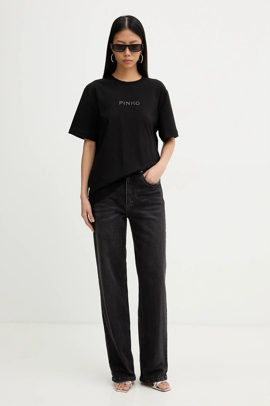 Bavlněné tričko Pinko 105526.A33S černá SS26