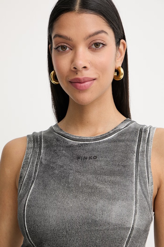 Pinko Τοπ γυναικείο με βαμβάκι γκρί 106545.A37I