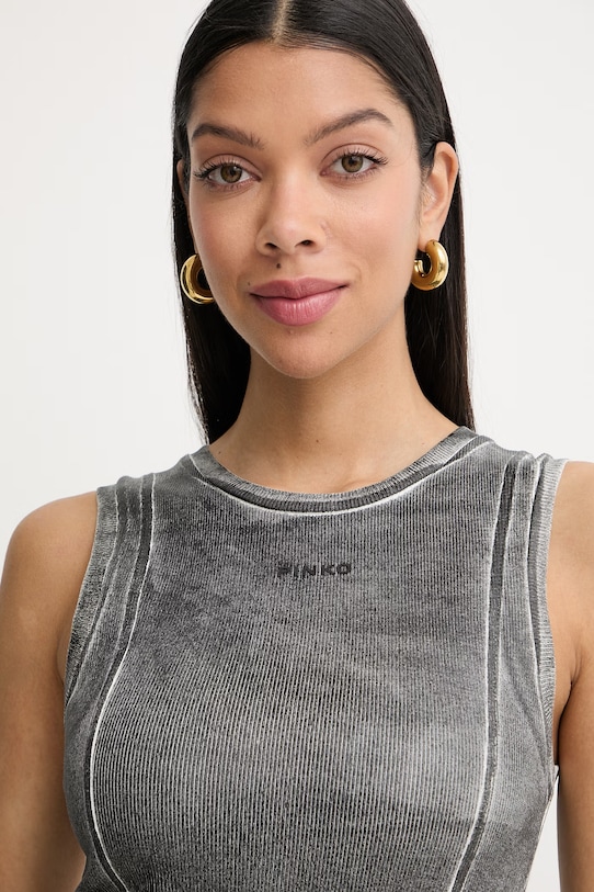 Pinko Τοπ γυναικείο με βαμβάκι γκρί 106545.A37I