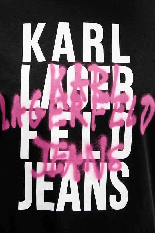 Karl Lagerfeld Jeans t-shirt bawełniany B1W17057 czarny