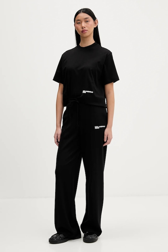 Karl Lagerfeld Jeans t-shirt bawełniany B1W17058 czarny SS26