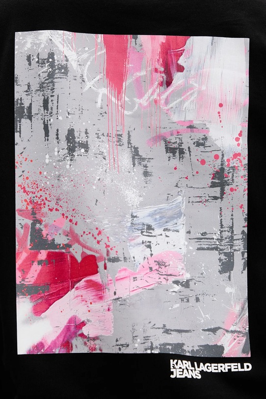 Karl Lagerfeld Jeans t-shirt bawełniany czarny B1W17058