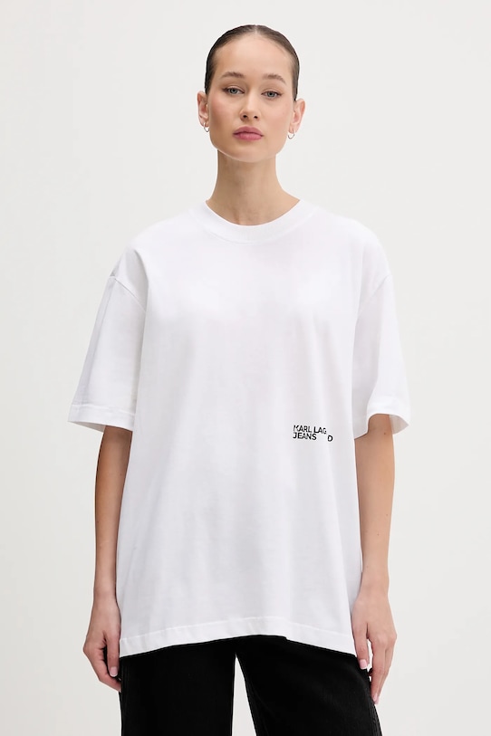 Odjeća Pamučna majica Karl Lagerfeld Jeans B1W17059 bijela