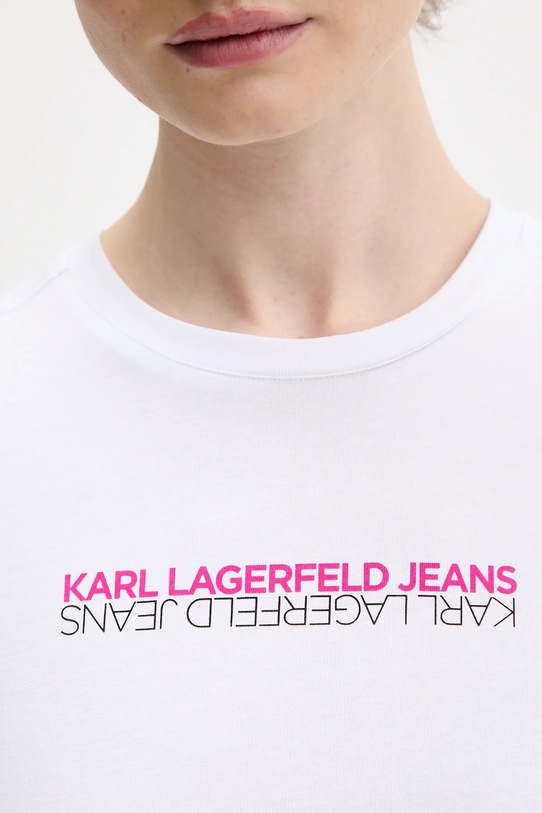 Karl Lagerfeld Jeans t-shirt bawełniany B1W17053 biały