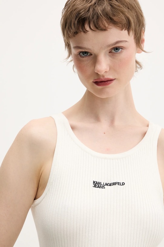 Karl Lagerfeld Jeans top beżowy B1W18024