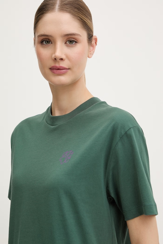 Jack Wolfskin Τ-shirt Γυναικείο βαμβακερό Curious πράσινο A65755