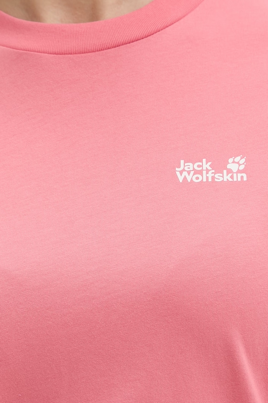 Jack Wolfskin t-shirt damski bawełniany Essential A65757 różowy