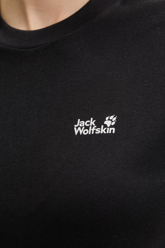 Jack Wolfskin t-shirt damski bawełniany Essential A65757 czarny