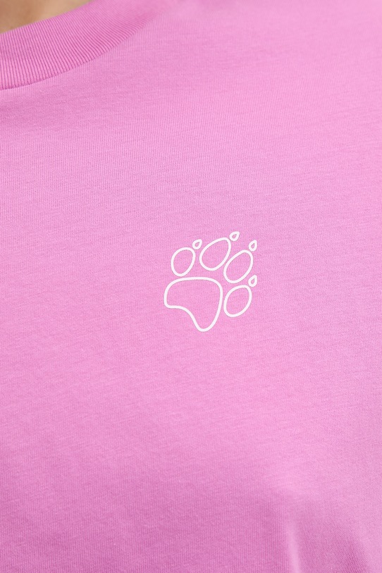 Jack Wolfskin tricou pentru femei, din bumbac Celebrate The Paw A65916 roz