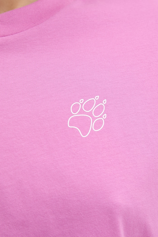 Jack Wolfskin tricou pentru femei, din bumbac Celebrate The Paw A65916 roz