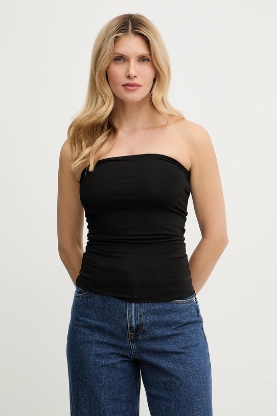 Patrizia Pepe top z elastanem czarny CM4468.J013