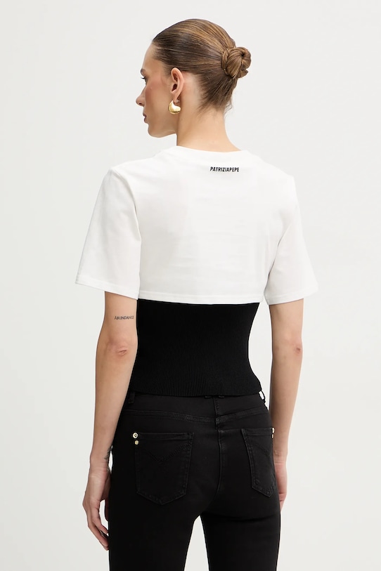 Odzież Patrizia Pepe t-shirt 8K0385.K081 biały