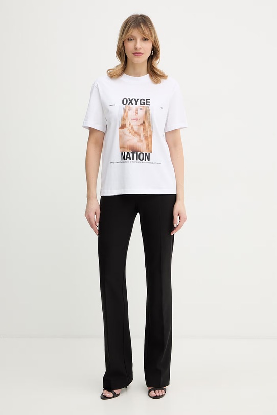 Patrizia Pepe t-shirt bawełniany 8M1786.J384 biały SS26