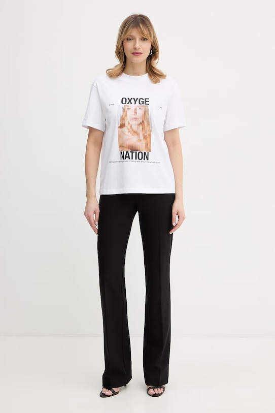 Patrizia Pepe t-shirt bawełniany 8M1786.J384 biały SS26