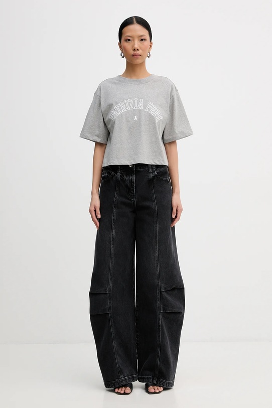 Patrizia Pepe t-shirt bawełniany 8M1798.J387 szary SS26
