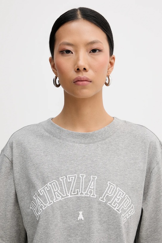 Patrizia Pepe t-shirt bawełniany szary 8M1798.J387