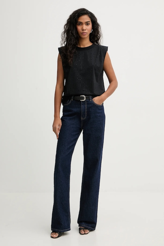 Patrizia Pepe top din bumbac 8M1801.J388 negru SS26