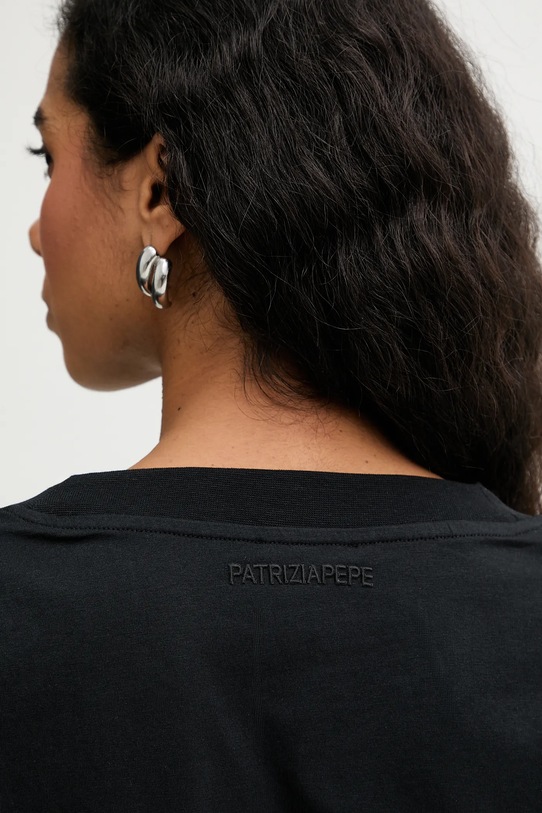 Patrizia Pepe top din bumbac 8M1801.J388 negru