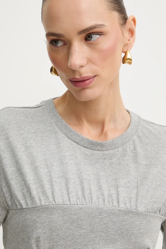 Patrizia Pepe t-shirt bawełniany szary 8M1803.J387