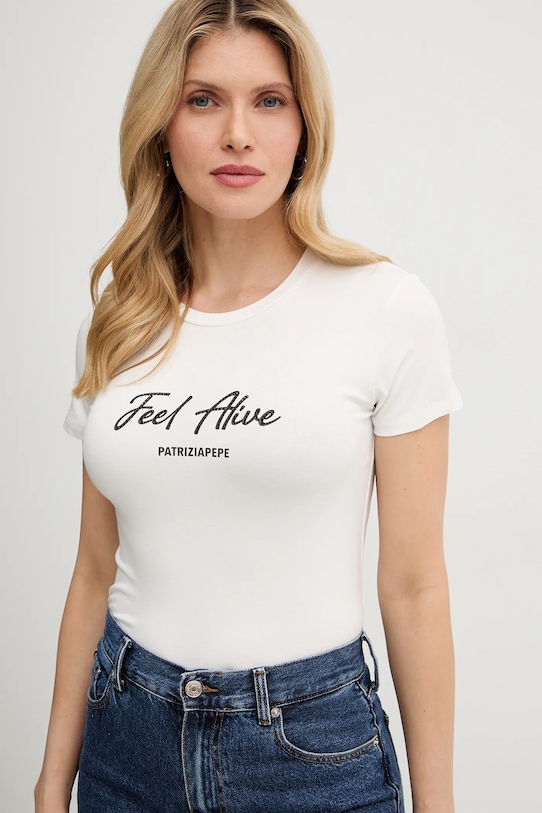 Μπλουζάκι Patrizia Pepe λευκό 8M1807.J051