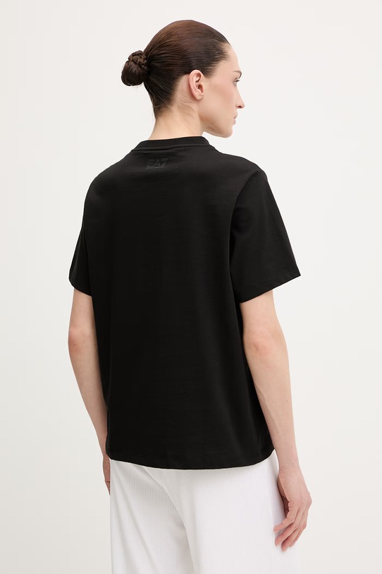 Ρούχα Βαμβακερό μπλουζάκι EA7 Emporio Armani AF21636.7W001096 μαύρο