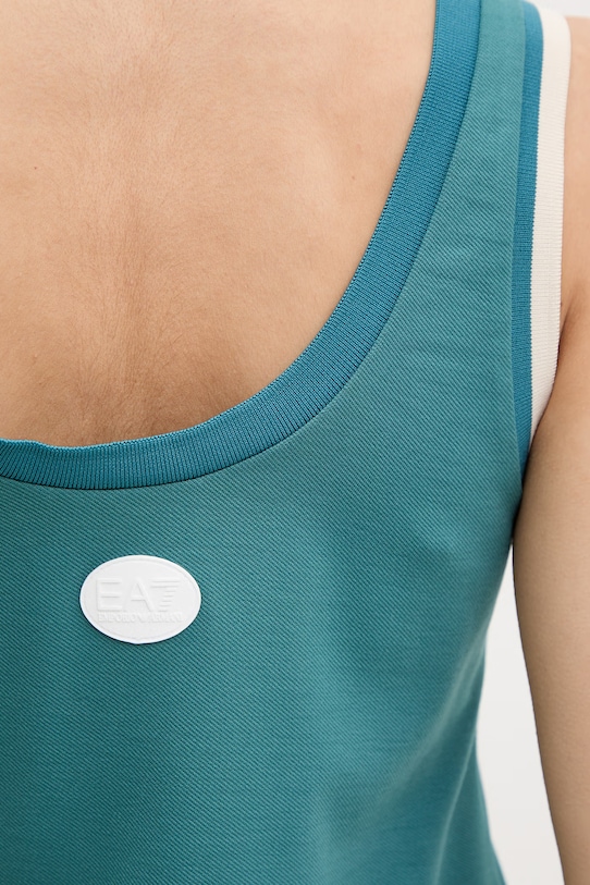 EA7 Emporio Armani dámský top s viskózou AF13289.7W000916 tyrkysová
