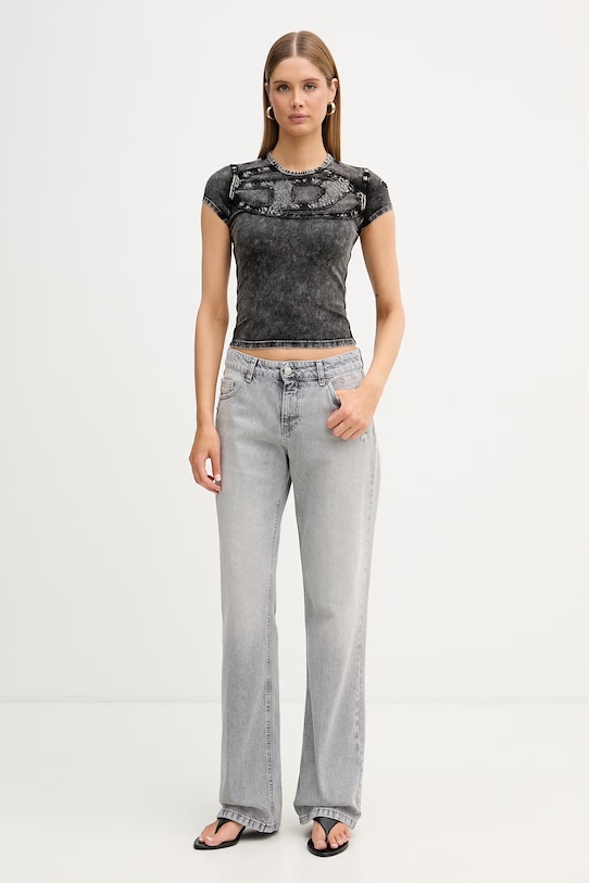 Diesel футболка для женщин из хлопка с эластаном T-MELY-CUP A19508.0KICB чёрный SS26