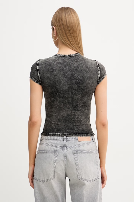Одежда Diesel футболка для женщин из хлопка с эластаном T-MELY-CUP A19508.0KICB чёрный