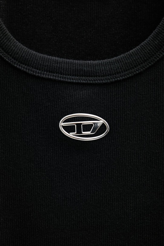 Diesel top damski bawełniany z elastanem T-ANKI-OD czarny A19908.0JMBA