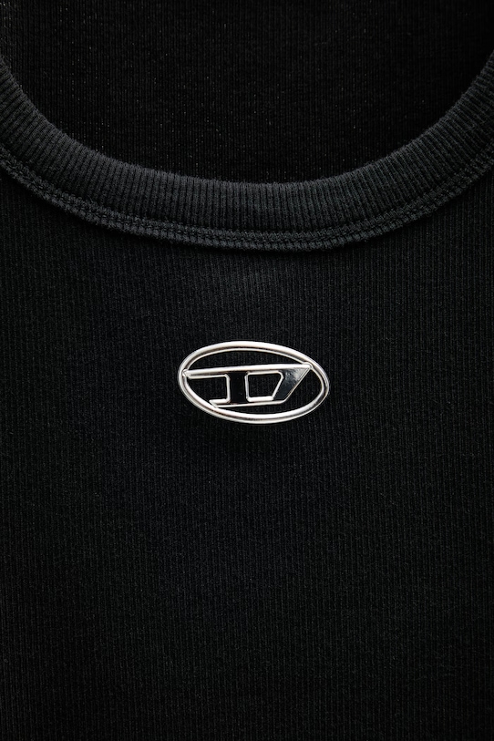 Diesel top damski bawełniany z elastanem T-ANKI-OD czarny A19908.0JMBA