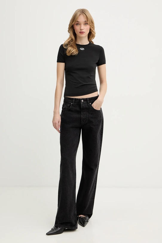 Diesel t-shirt T-UNCUTIESLONG-OD A19917.0AHQH czarny SS26