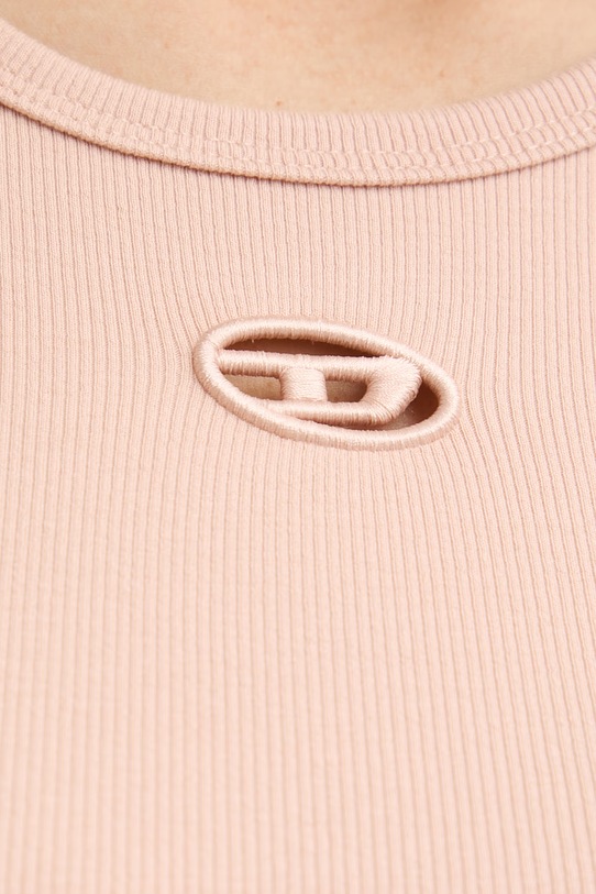 Diesel crop top damski bawełniany T-BUNNY-TAIL-S1 A21197.0EJAI beżowy