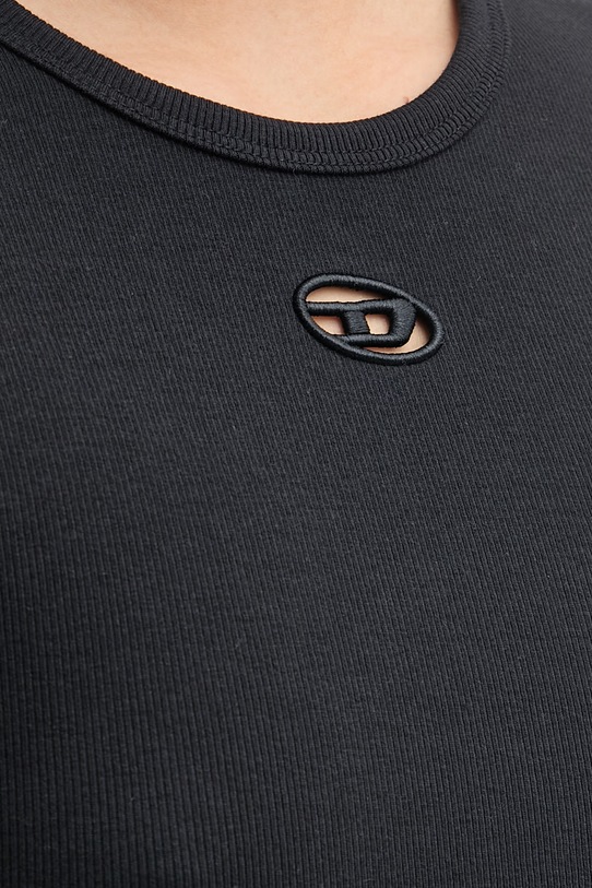 Diesel crop top damski bawełniany T-BUNNY-TAIL-S1 A21197.0EJAI czarny