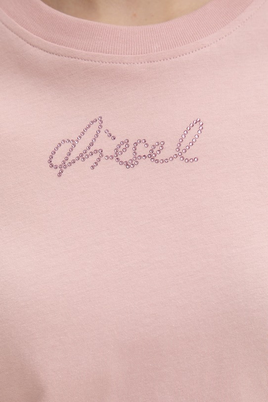 Diesel tricou basic pentru femei, din bumbac T-REG-S2 A22503.0JMBD roz