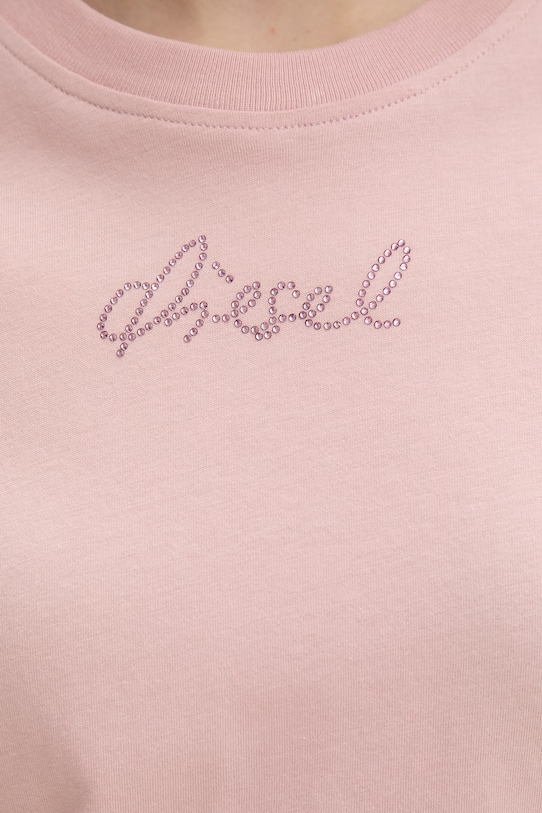 Diesel tricou basic pentru femei, din bumbac T-REG-S2 A22503.0JMBD roz