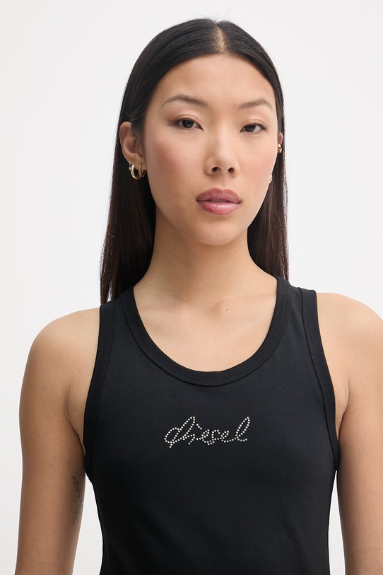 Diesel top damski bawełniany T-ANKY-S2 czarny A22506.0QHHA