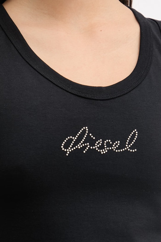 Diesel top damski bawełniany T-ANKY-S2 A22506.0QHHA czarny