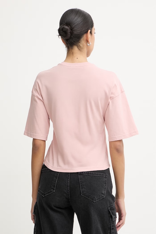 Odzież Diesel crop top damski bawełniany T-CROPYN A22507.0JMBD różowy