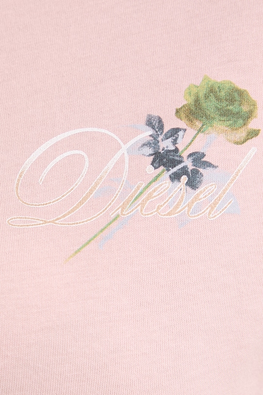 Diesel crop top damski bawełniany T-CROPYN A22507.0JMBD różowy