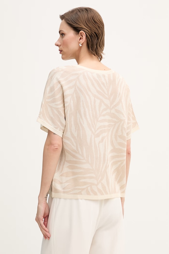 Odzież Joseph Ribkoff t-shirt damski z wiskozą 262956 beżowy