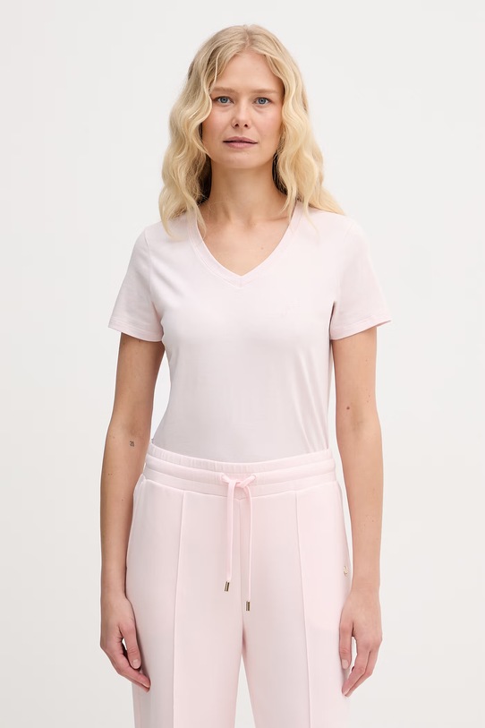 Joop! t-shirt bawełniany bawełna różowy 30049368