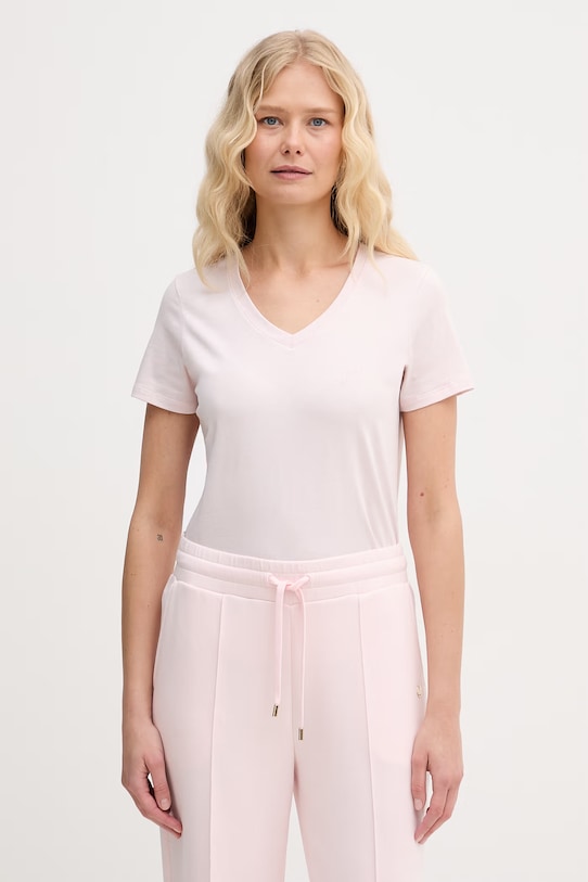 Joop! t-shirt bawełniany bawełna różowy 30049368
