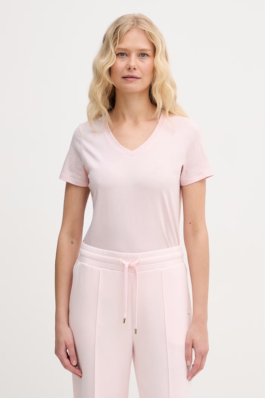 Joop! t-shirt bawełniany bawełna różowy 30049368