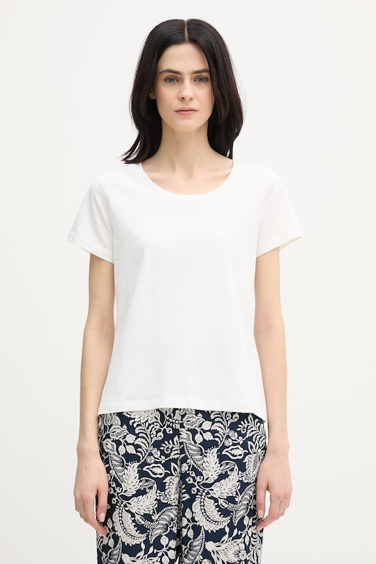 Joop! t-shirt z elastanem beżowy 30100847