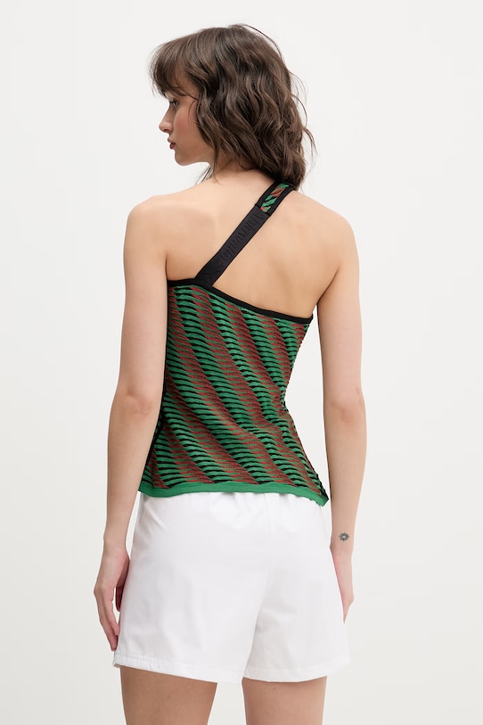 Oblečení Puma asymetrická halenka dámská s viskózou Ahluwalia 635237 zelená