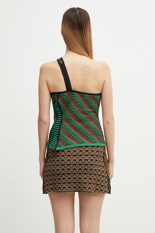 Odzież Puma Ahluwalia bluzka asymetryczna damska z wiskozą 635237 zielony